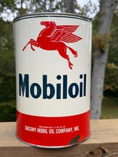 Mobil Arctic 5 Five Quart Metal Motor Oil Can picture