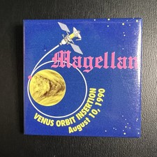 Vintage NASA Magellan Venus Orbit Insertion Aug 10th 1990 Pin 2" X 2" picture