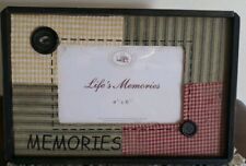 Nantucket Home ~ Life's Memories 4 x 6 Picture Frame ~ Memories~Buttons & Fabric picture