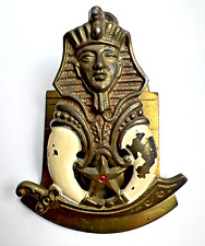 EGYPTIAN PHAROH METAL CLIP Masonic Shriner Enameled Brass Or Iron picture