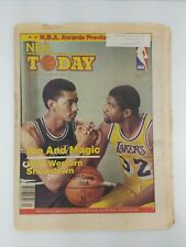 VTG 1983 NBA Today Newspaper Magazine Basketball Lakers MAGIC Spurs 80s RARE picture