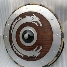 Wood & Metal MEDIEVAL Knight Shield Handcrafted Viking Shield Handmade Hall VK56 picture