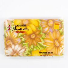 Vtg Cannon Pillowcases Aloha Funky Floral Flowers Standard NOS NIP 1960s New picture