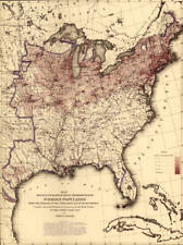 Foreign Population In The United States 1870 Old Photo Print picture