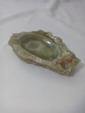 1960s Antique Italian Green Onyx Ashtray Never Used picture