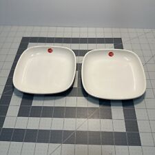 Vintage Continental Airlines Small Plate Dish CAL Red Logo Square Set of 2 picture