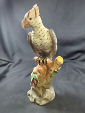 Vintage Ceramic Cockatoo Parrot Bird MCM Figurine Figure Statue 8.5
