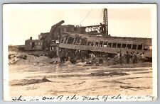 Casper Wyoming Deadly Train Wreck of 1923 Casper Creek WY CB&Q RPPC Postcard picture