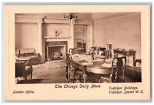 London Office England Postcard Dining Room Chicago Daily News c1940's Tuck Art picture