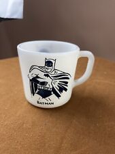 Vintage BATMAN  Milk Glass WESTFIELD Double Sided Mug 1966 picture