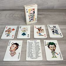 1971 PolitiCards Playing Cards Political Caricature Portraits Vintage Complete picture