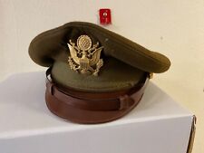 ORIGINAL WWII US ARMY AIR FORCE AAC OFFICER CRUSHER PILOT HAT CAP- 7 3/8TH picture