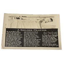 A Sailors Prayer Vintage Postcard US Navy Military RPPC With Tatoo WWII Photo picture