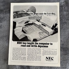NEC Computer Japanese Language Vintage Tech Print Ad 1972 Programming picture