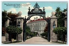 c1910 Main Entrance Gateway Breakers Cornelius Newport Rhode Island RI Postcard picture
