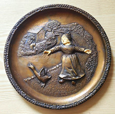 Vintage Fonderie Incolay Life's Interludes "Uncertain Beginnings" Bronze Plate picture