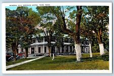 Tate Tennessee TN Postcard Mineral Hill Springs Hotel Building Classic Cars 1920 picture