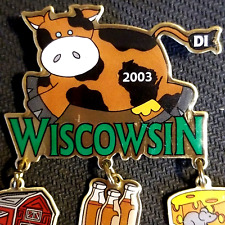 WI DI Pin Destination Imagination💥 2003 WISCOWSIN WITH CHARMS COW💥 OM205 picture