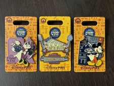 Disney Parks Epcot Food & Wine Trading Pins Mickey Minnie Chip N Dale Set Of 3 picture
