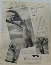 1938 Carter's Foundation woman's girdle garters bra cool control vintage ad picture