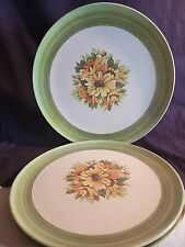 Vintage Lenox Ware Melamine 12in Platter & 2, 10in Sunflower Plates picture