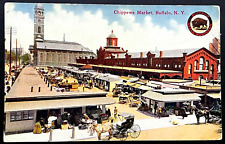 BUFFALO NEW YORK Chippewa Market NY 1910 Antique Photo Postcard Picture Card picture