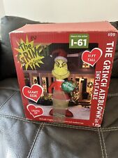 Gemmy 11ft Tall Dr Seuss Grinch w/ Ornament Giant Christmas Inflatable picture