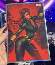 2026 Topps Marvel Vault BLACK WIDOW Box Topper Originals Art Card by Ariel Diaz picture