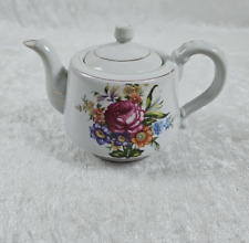 Vintage Royal Sealy China Japan Teapot With Gold Trim And Flower Pattern picture