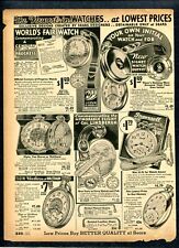 1933 ( 2) Sears Catalog Pgs. Pocket Watches-Lindberg, Century of Progress-Plus picture
