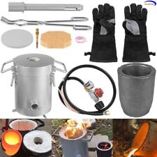 28LB/12.8KG Stainless Steel Gas Propane Melting Furnace with Crucible + Tongs picture