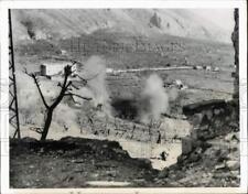 1944 Press Photo German bombs explode on Mount Porchia, Italy - lrx97615 picture