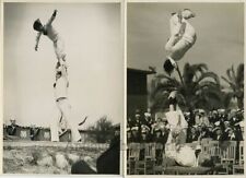 Sailors acrobats 2 antique circus photos picture
