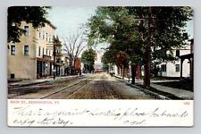 Postcard Main Street Bennington Vermont VT, 1907 Antique O1 picture