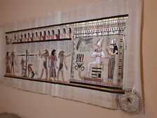Giant Handmade Egyptian Papyrus with vivid color designs. picture