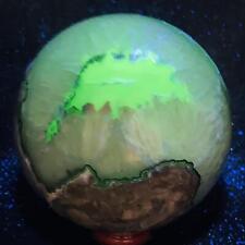 Natural Rare Volcanic Agate Crystal Sphere Healing 2240G (UV Reactive crystal) picture