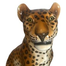 Vintage Ronzan Leopard Porcelain Sculpture - Made in Italy - Mid-Century Modern picture