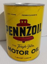 Pennzoil 20w20 1 Quart Motor Oil Paper Can Full Sealed Great Shape Vintage picture