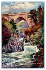 c1910 Poul-a-phouca Waterfall Near Dublin Ireland Oilette Tuck Art Postcard picture