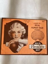 1930 Paradise Hair Net - Made From Real Human Hair (Black) - Never Used. picture