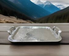 VTG Continental Silverlook 523 Hand Wrought Aluminum Serving Tray Flower 14.5” picture