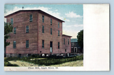 1907. APPLE RIVER, ILL. FLOUR MILL. POSTCARD EE19 picture