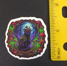 Black Cat Magic Mushroom Sticker (Z) picture