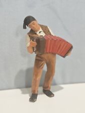 ⚡Vontage hand carved wooden figurine of an accordion player⚡ picture
