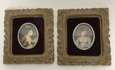 VTG Lady Hamilton Countess Grosvenor Velvet Inlay Picture Set A Cameo Creation 2 picture