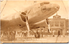 City Of St. Louis Air Liner Lambert Field Missouri US Mail Plane RPPC Postcard picture