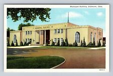Stillwater OK-Oklahoma, Municipal Building, Antique Vintage Souvenir Postcard picture