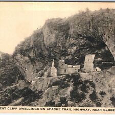 c1930s Globe AZ Ancient Cliff Dwellings Melted Brick Ruins Postcard Tartaria A94 picture