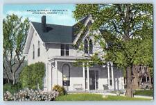Atchison Kansas KS Postcard Amelia Earhart's Birthplace Exterior 1956 Vintage picture