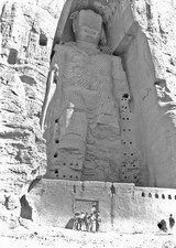 View of taller Bamiyan Buddha statue known as Salsal standing his - Old Photo picture